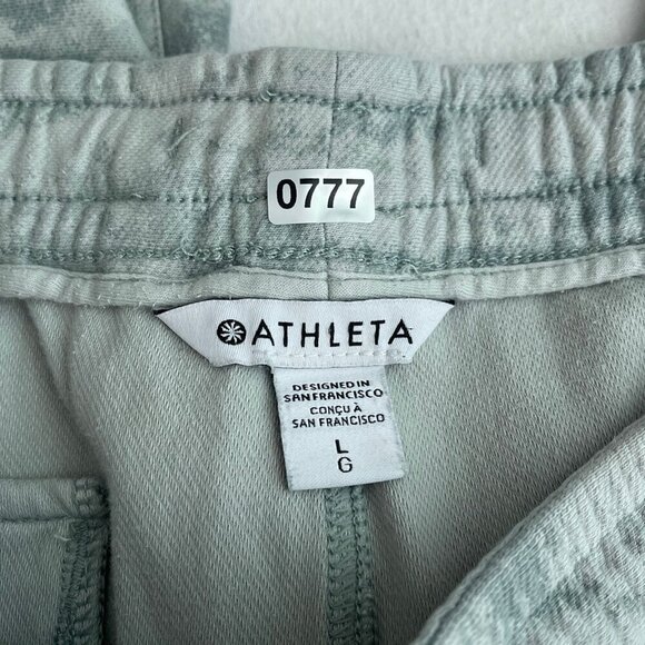 Athleta Farallon Pebbles Texture Abalon Travel Lifestyle Jogger Pants Women L - Picture 4 of 12